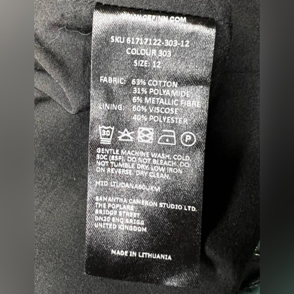 CEFINN Striped Metallic Green sparkly Voile Wrap Top - Picture 5 of 5